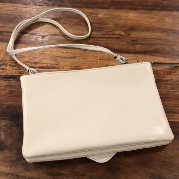Banana Republic Cream Leather Clutch Crossbody - Picture 4 of 11